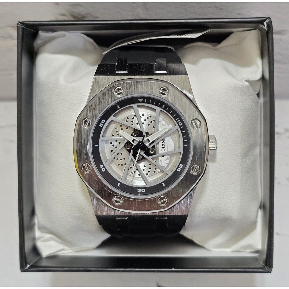 Invicta Speedway Rim Men's Watch 42mm Black Silver 70038 Brand New